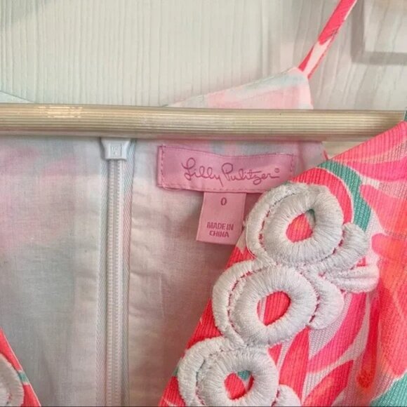 [🌟 PRICE FIRM] Lilly Pulitzer Poolside Blue Love Birds Pearl Shift Dress - Picture 5 of 12